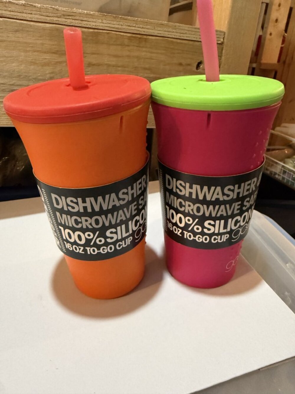 goSili Reusable Silicone Straw Cups bundle